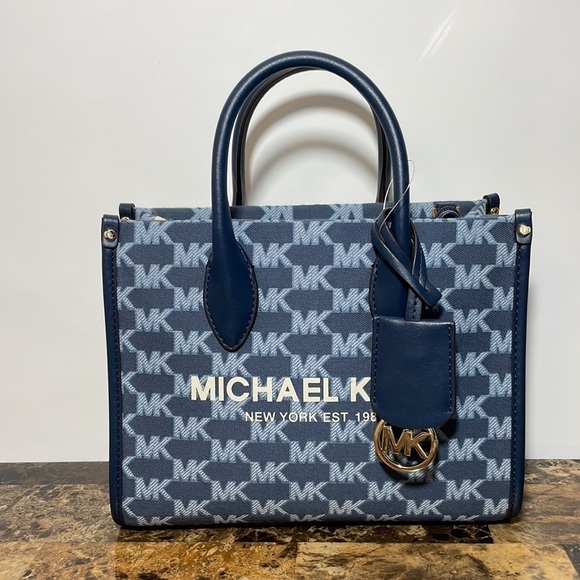 MICHAEL KORS 💙 Small Logo Jacquard Crossbody Bag tote - Picture 3 of 11